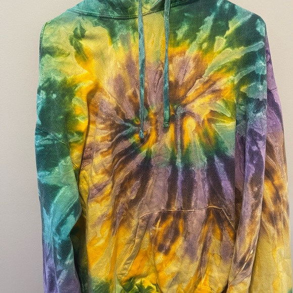 Spiral Tie Die Hoodie Vintage Wash Size XL - Picture 2 of 4